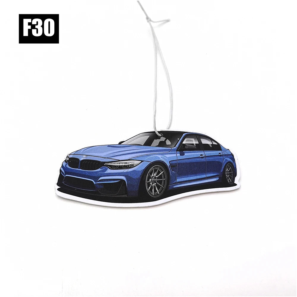 BMW Car Air Freshener Collection - Model-Specific Paper Pendants for Rearview Mirror