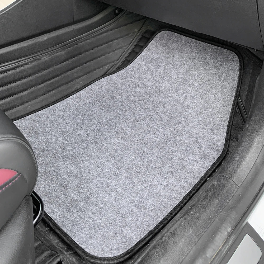 Universal Car Floor Mats - 4-Piece Front & Rear Carpet Set for All Vehicles