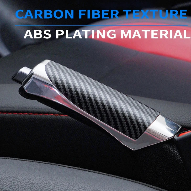 Universal Car Handbrake Cover - Carbon Fiber Style Interior Protection
