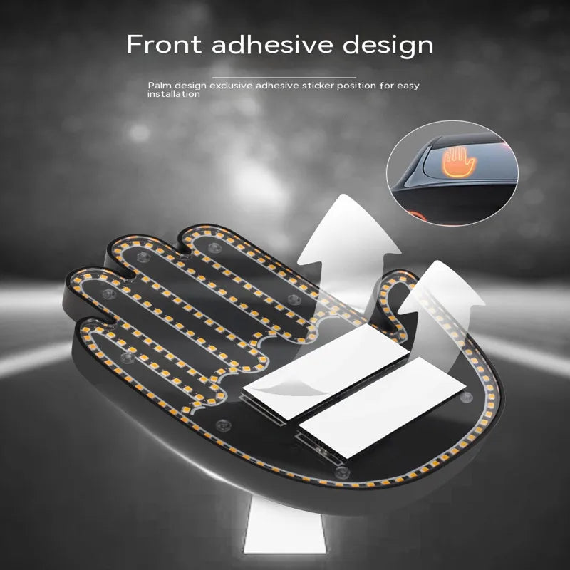 Funny Car Finger Light with Remote - LED Gesture Warning Brake Light