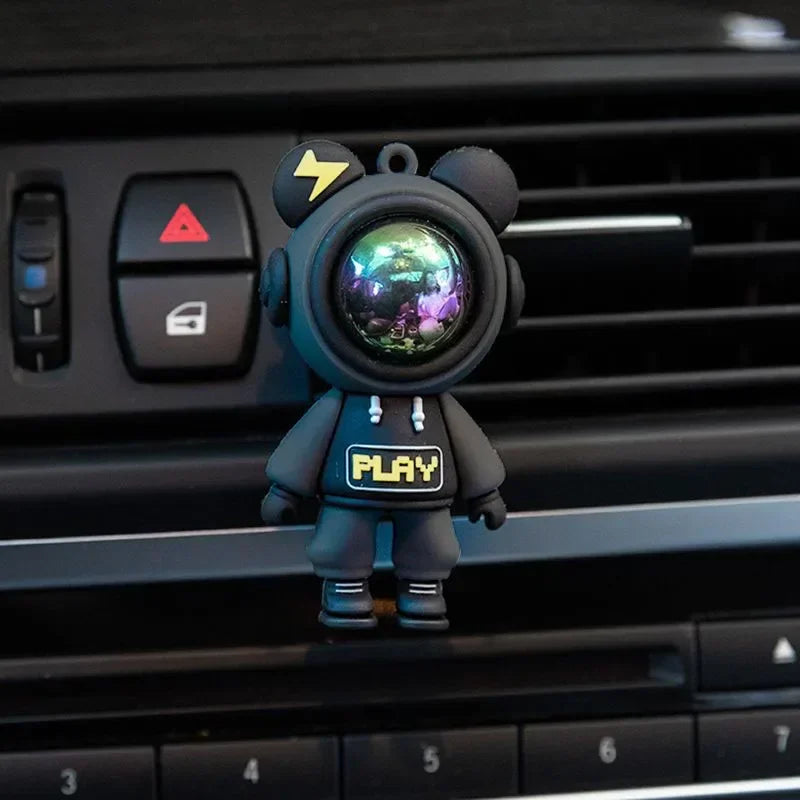 Cartoon Astronaut Car Air Freshener - Cute Vent Clip Decoration with Fragrance