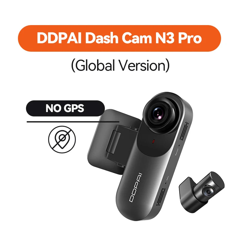 DDPAI Mola N3 Pro Dash Camera - 2.5K Resolution with WiFi Smart Connect & Dual Recording