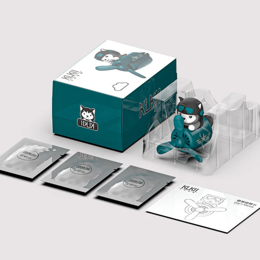 KLKLI Pilot Cat Car Air Freshener - DIY Perfume Propeller Vent Clip Diffuser