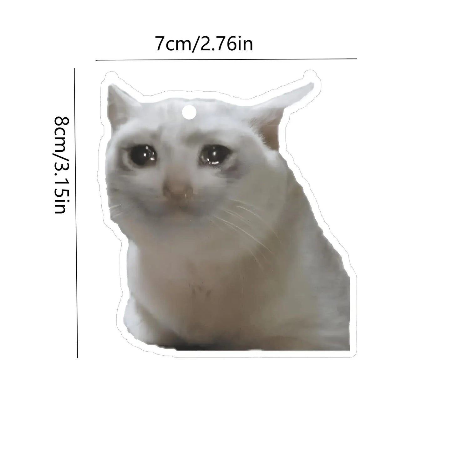 Funny Cat Face Car Air Freshener - Rearview Mirror Pendant with Aromatherapy
