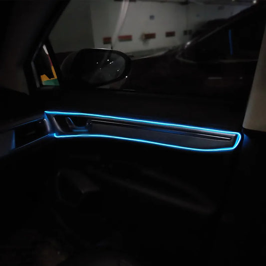 EL Wire Car Interior LED Strip - Flexible Neon Ambient Lighting for Auto DIY