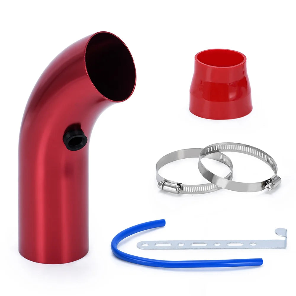 LZONE Universal 3" Cold Air Intake Kit - 76mm Aluminum Turbo Induction System