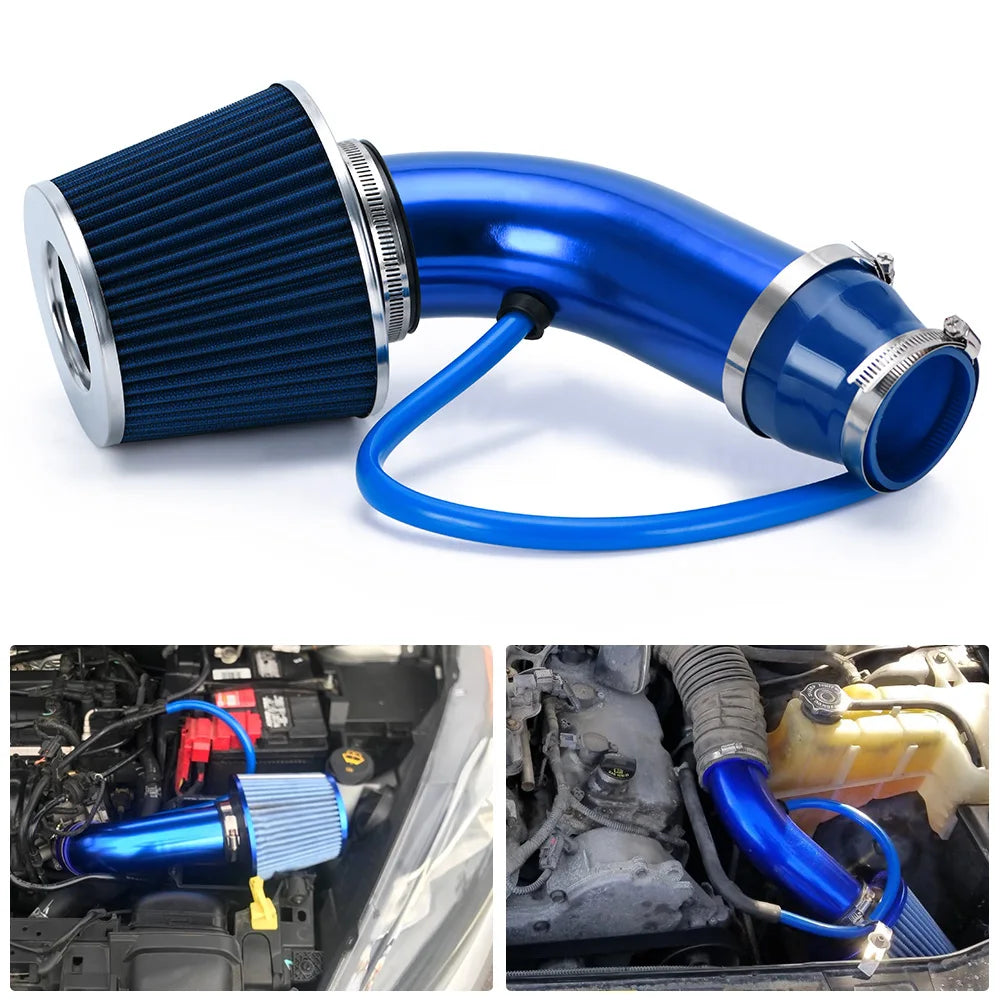 LZONE Universal 3" Cold Air Intake Kit - 76mm Aluminum Turbo Induction System