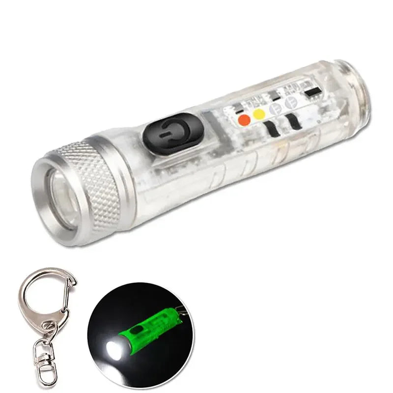 Mini Keychain Flashlight S11 - 400LM Rechargeable with Magnetic Base & UV Light