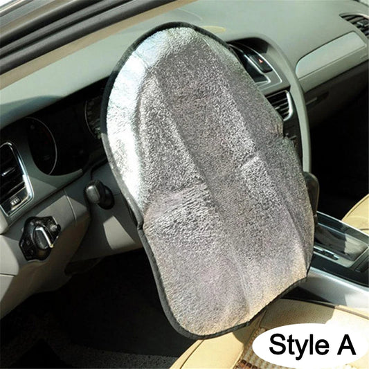 Car Steering Wheel Sun Shade - Double Thick UV Protection Cover