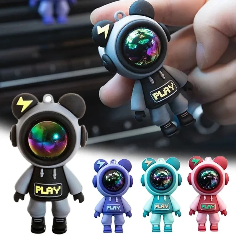 Cartoon Astronaut Car Air Freshener - Cute Vent Clip Decoration with Fragrance