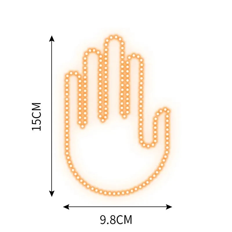 Funny Car Finger Light with Remote - LED Gesture Warning Brake Light
