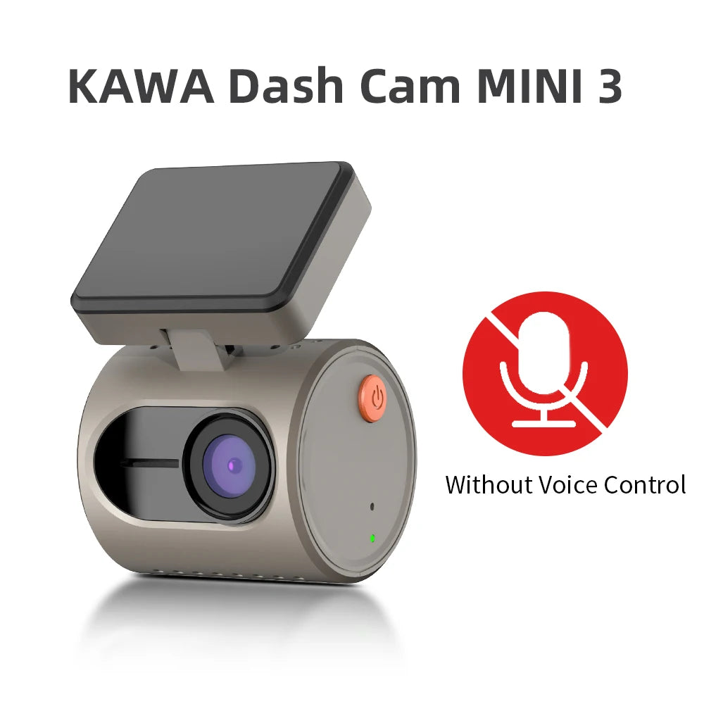 KAWA MINI 3 Dash Camera - 2K QHD with Voice Control & WiFi App Monitor