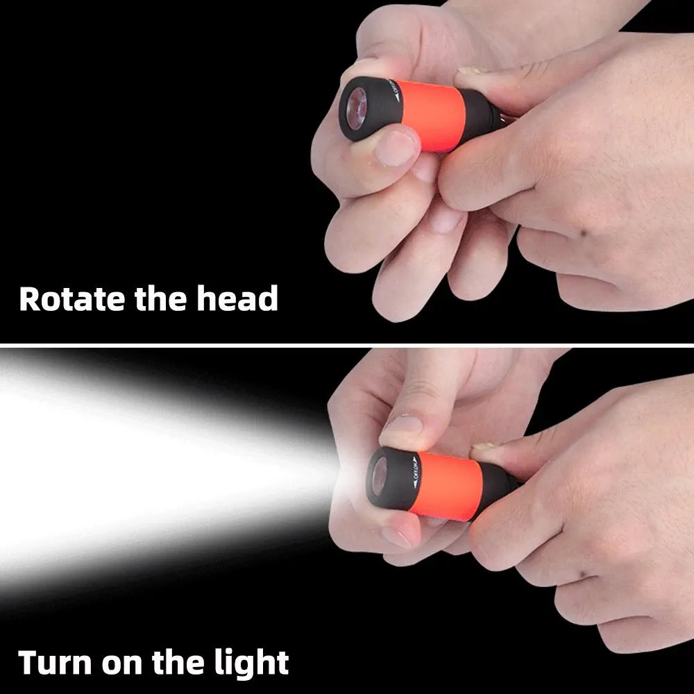 Mini USB Rechargeable Keychain Flashlight - 160 Lumen Finger-Size LED Torch