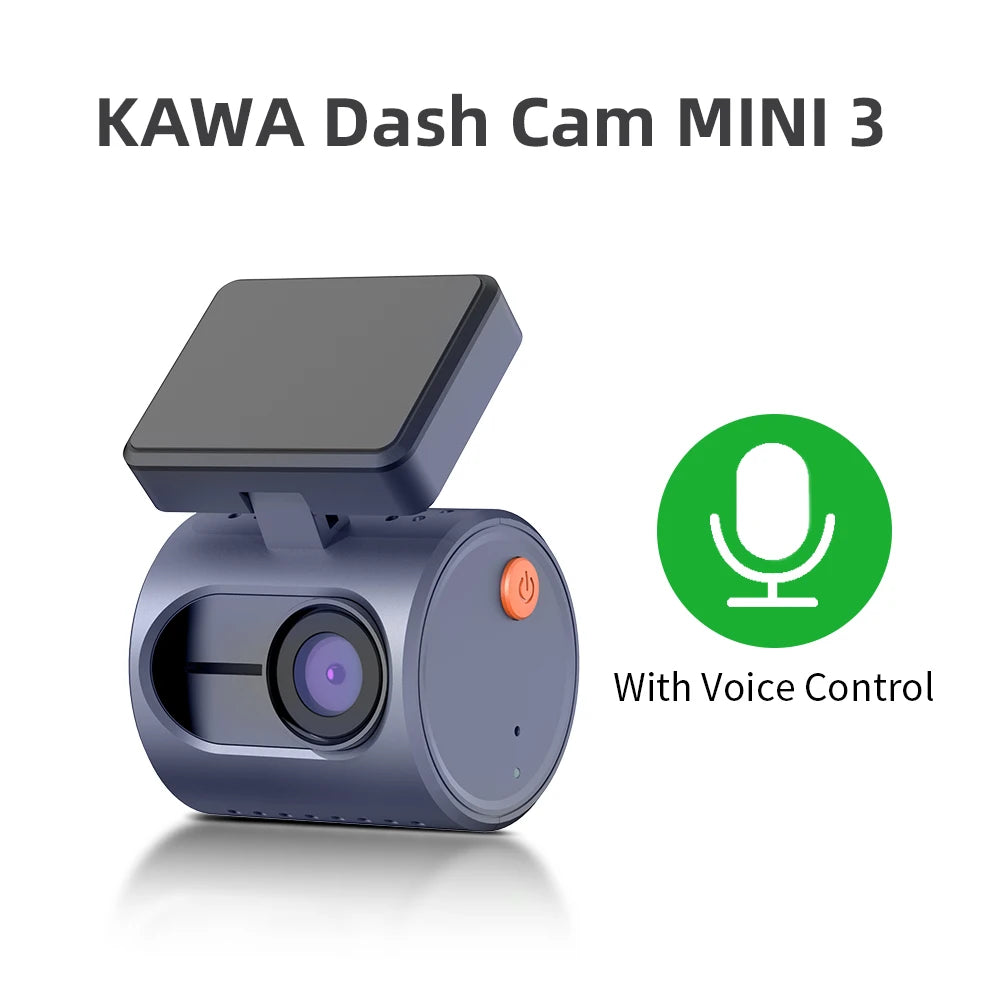 KAWA MINI 3 Dash Camera - 2K QHD with Voice Control & WiFi App Monitor