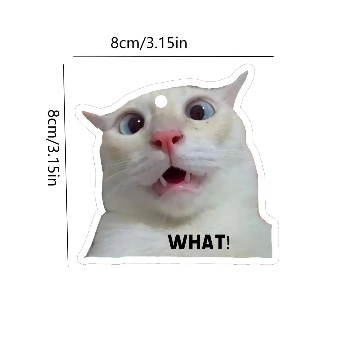 Funny Cat Face Car Air Freshener - Rearview Mirror Pendant with Aromatherapy