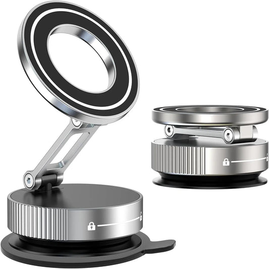 N52 Magnetic Phone Holder - 360° Rotatable with Vacuum Suction Cup