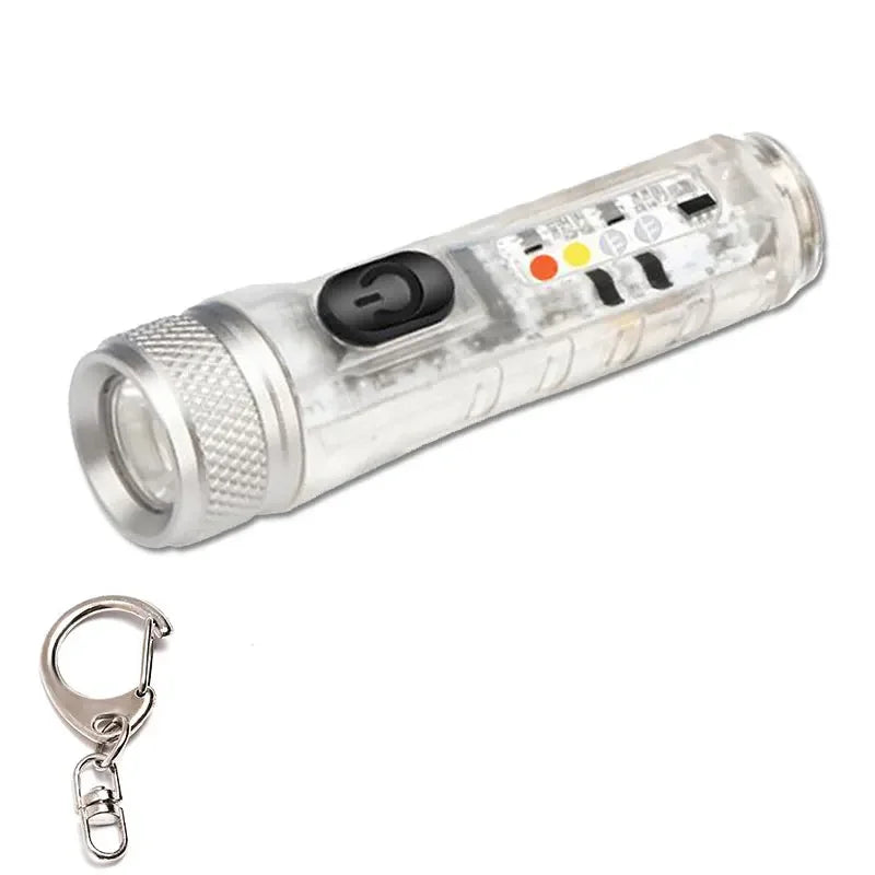 Mini Keychain Flashlight S11 - 400LM Rechargeable with Magnetic Base & UV Light