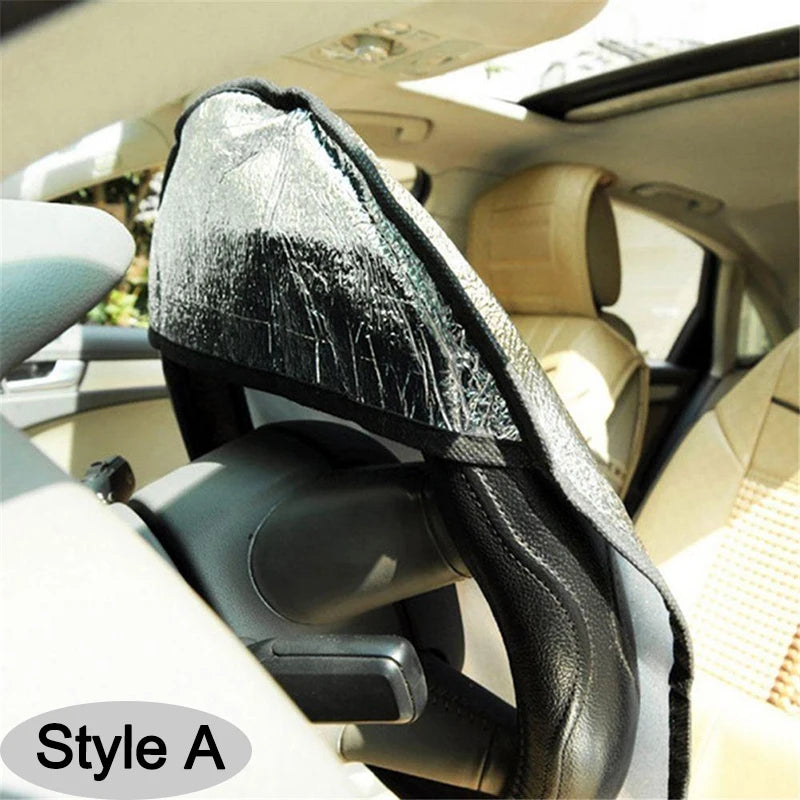 Car Steering Wheel Sun Shade - Double Thick UV Protection Cover