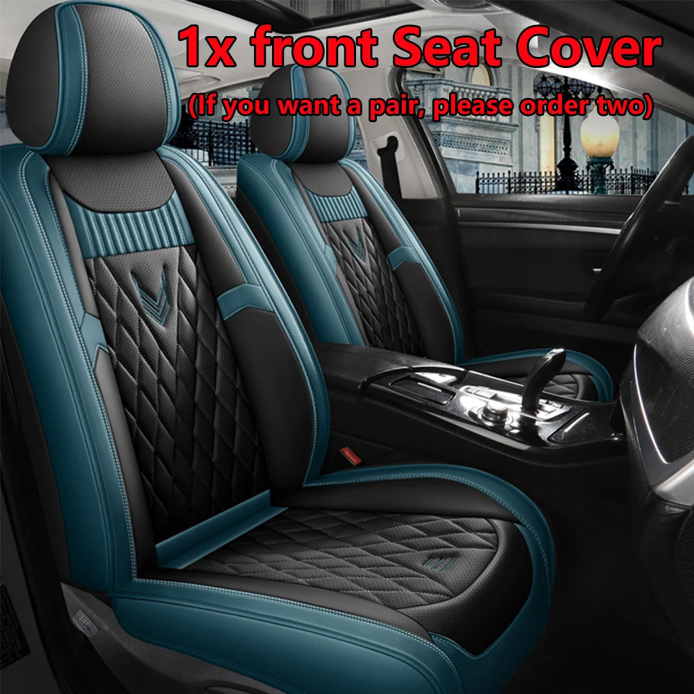 Leather Car Seat Covers Full Set - Universal PU Leather Auto Interior Protection