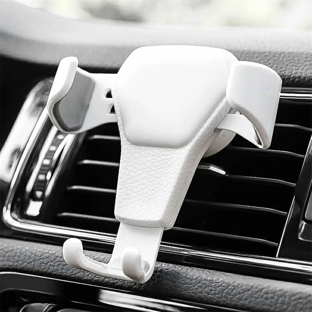 Universal Gravity Auto Phone Holder - Air Vent Clip Mount for iPhone & Samsung