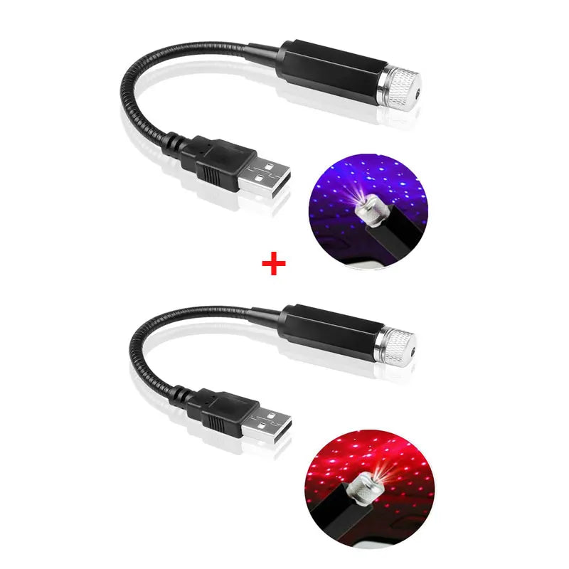 LED Starry Sky Projector - USB Car Roof & Room Galaxy Night Light
