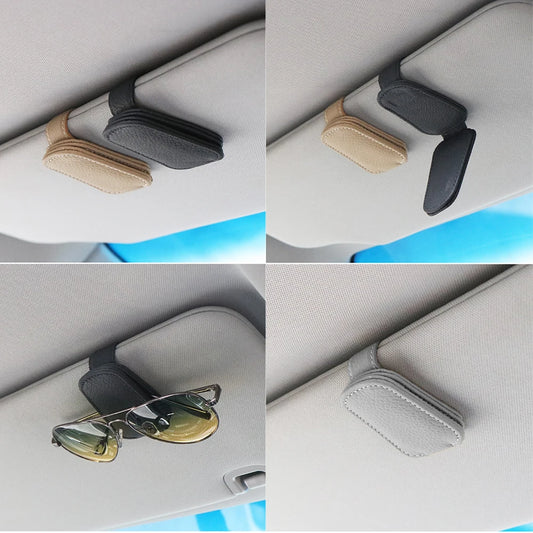 Universal Car Sunglasses Clip Holder - Multi-Purpose Visor Organizer & Accessories Storage