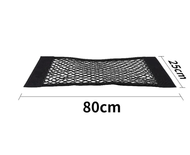 Car Storage Net Organizer - Universal Vehicle Cargo Mesh with Velcro Installation
