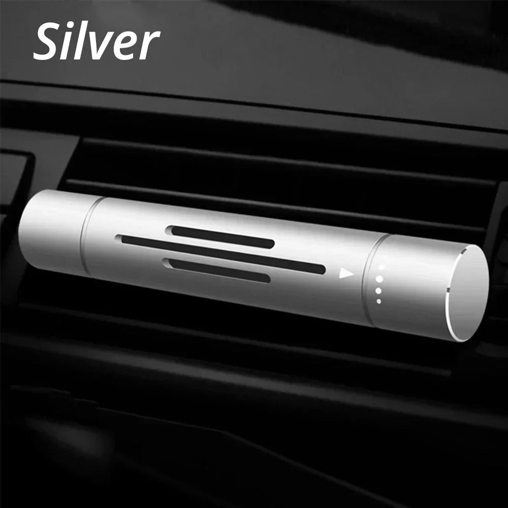 Premium Metal Car Air Freshener - Rotary Control Vent Clip Aromatherapy