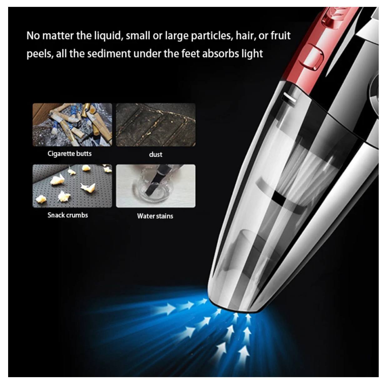 PowerClean Handheld Car Vacuum - Wireless 120W Portable Auto Cleaner