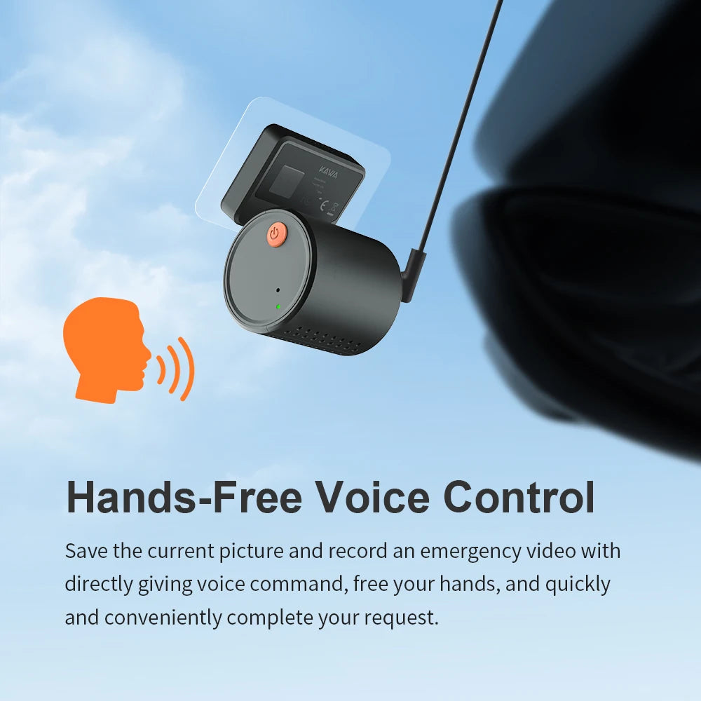 KAWA MINI 3 Dash Camera - 2K QHD with Voice Control & WiFi App Monitor