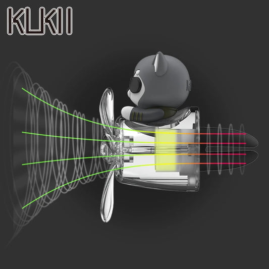 KLKLI Pilot Cat Car Air Freshener - DIY Perfume Propeller Vent Clip Diffuser