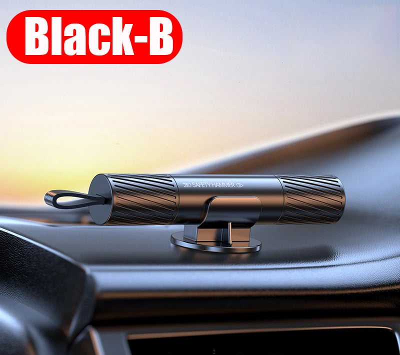 Car Safety Hammer - 2-in-1 Emergency Glass Breaker & Seat Belt Cutter