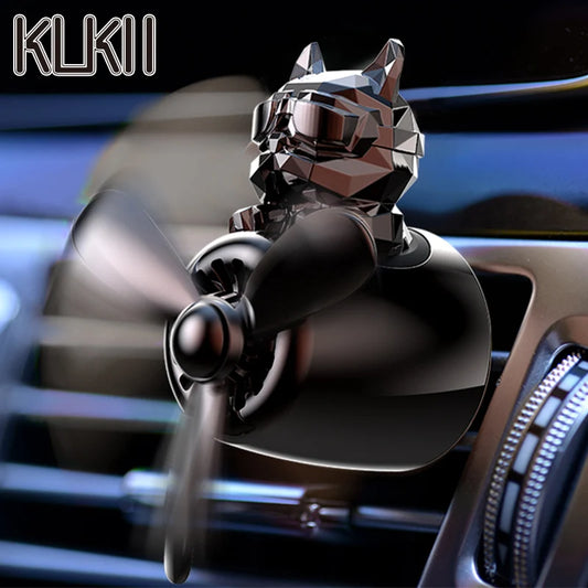 KLKLI Pilot Bulldog Car Air Freshener - DIY Perfume Propeller Vent Diffuser