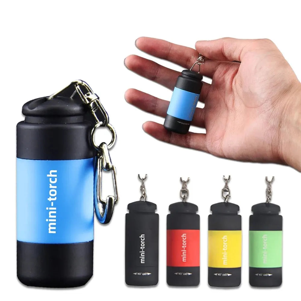 Mini USB Rechargeable Keychain Flashlight - 160 Lumen Finger-Size LED Torch