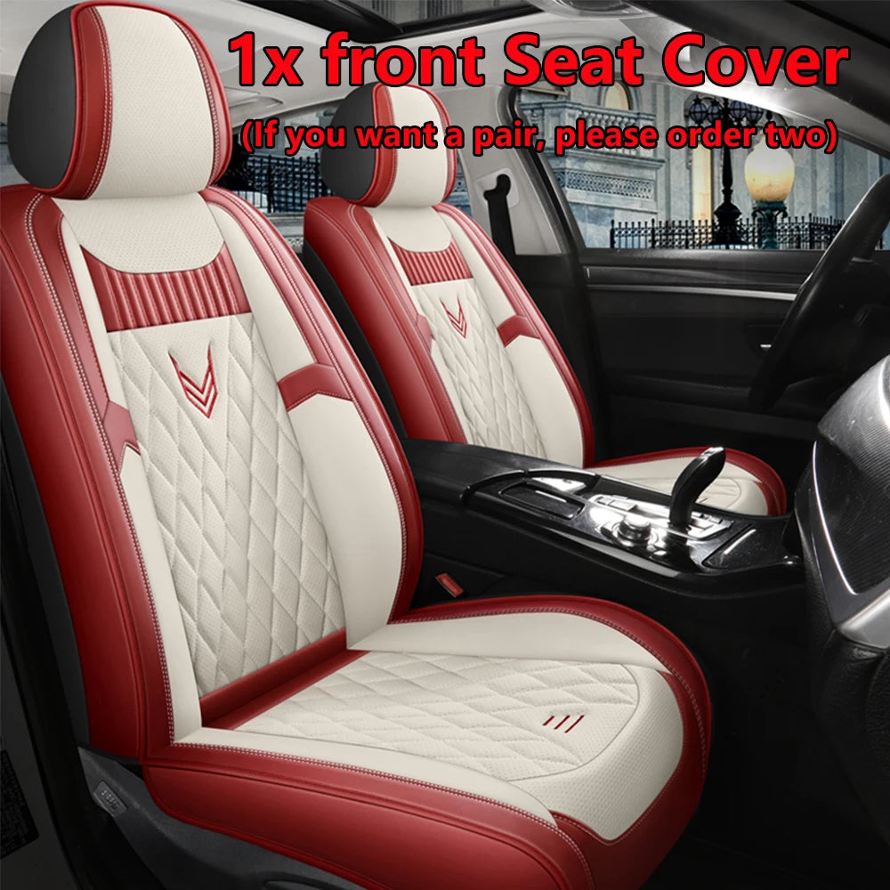 Leather Car Seat Covers Full Set - Universal PU Leather Auto Interior Protection