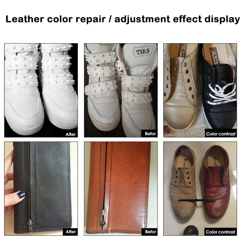 Professional Leather Repair Kit - Car Seat & Vinyl Restoration with Color Matching