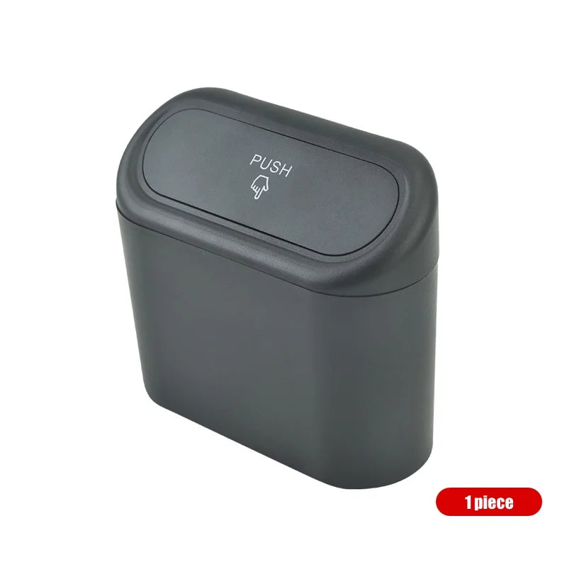 Hanging Car Trash Can with Lid - Waterproof Dustproof Storage Box