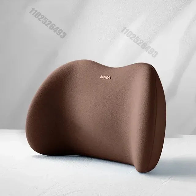 Memory Foam Car Headrest & Lumbar Support Set - Ergonomic Neck Pillow & Back Cushion