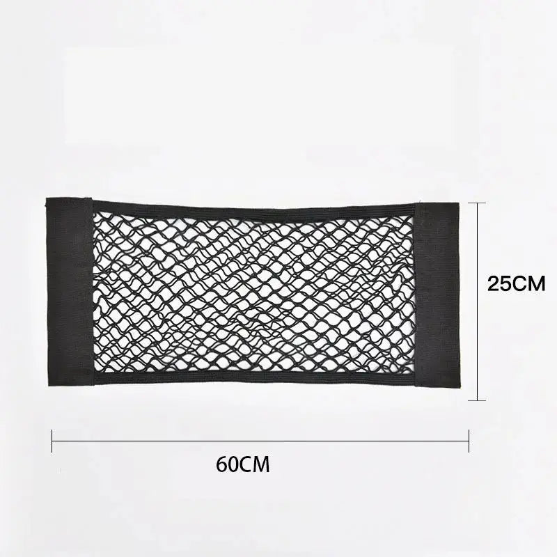 Car Storage Net Organizer - Universal Vehicle Cargo Mesh with Velcro Installation