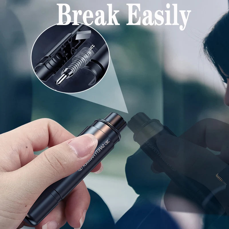Car Safety Hammer - 2-in-1 Emergency Glass Breaker & Seat Belt Cutter