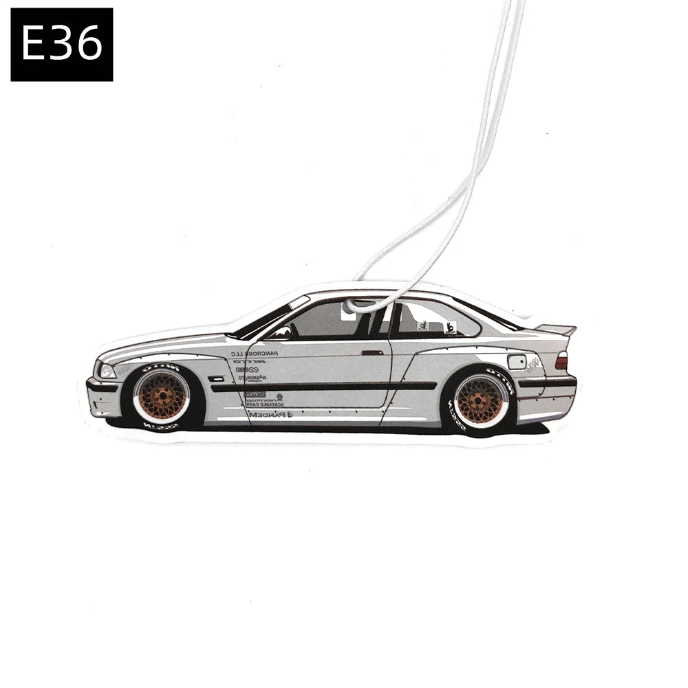 BMW Car Air Freshener Collection - Model-Specific Paper Pendants for Rearview Mirror