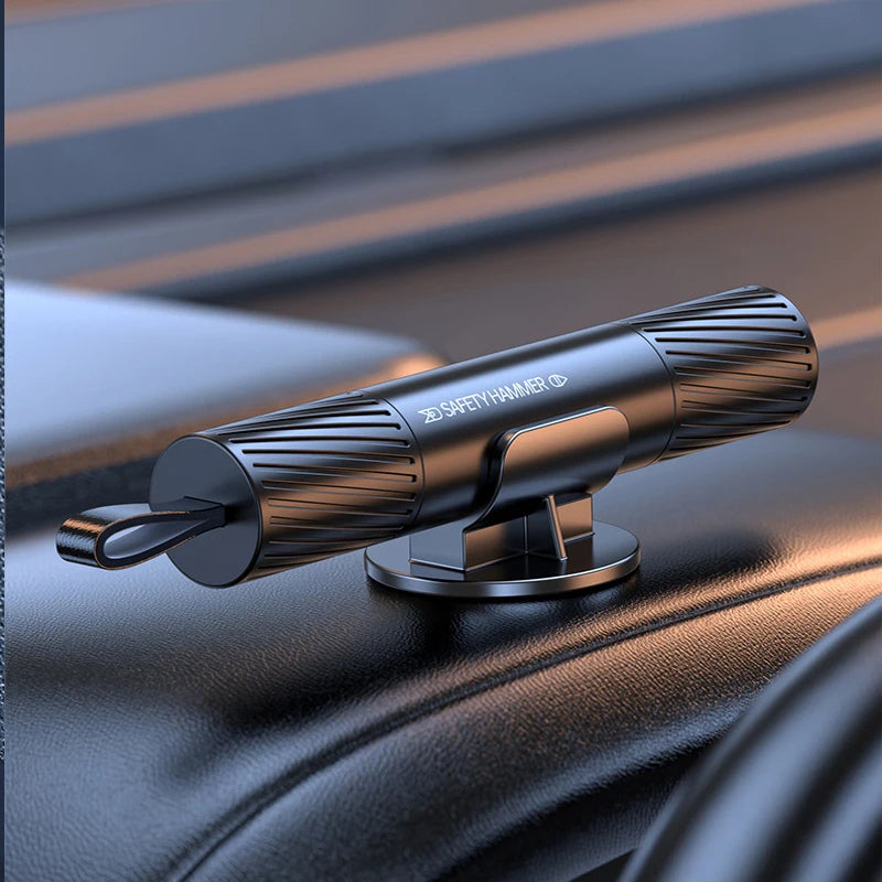 Car Safety Hammer - 2-in-1 Emergency Glass Breaker & Seat Belt Cutter