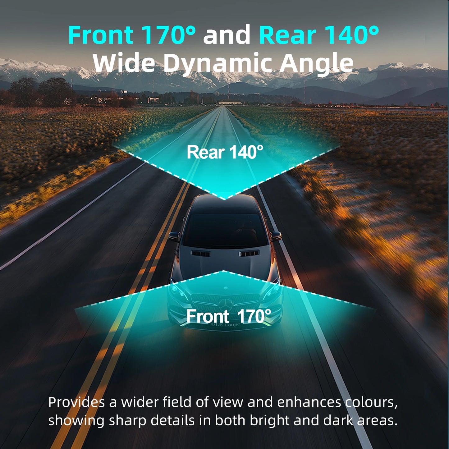 Aprilboy 4K WiFi Dash Cam - Dual Lens Front & Rear with Night Vision & 24H Parking Monitor