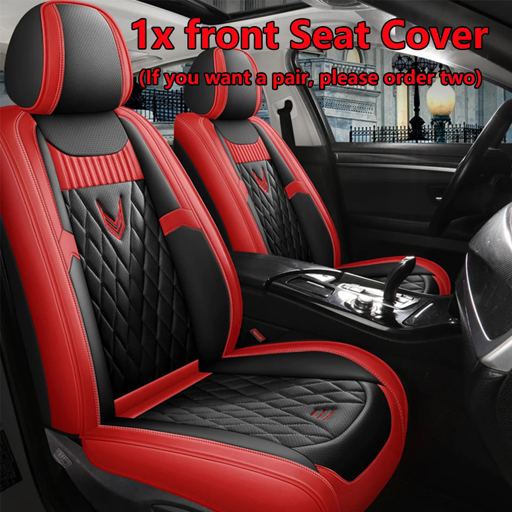 Leather Car Seat Covers Full Set - Universal PU Leather Auto Interior Protection