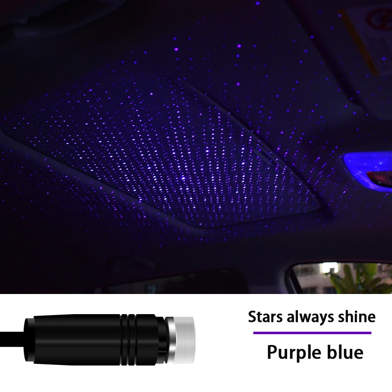LED Starry Sky Projector - USB Car Roof & Room Galaxy Night Light