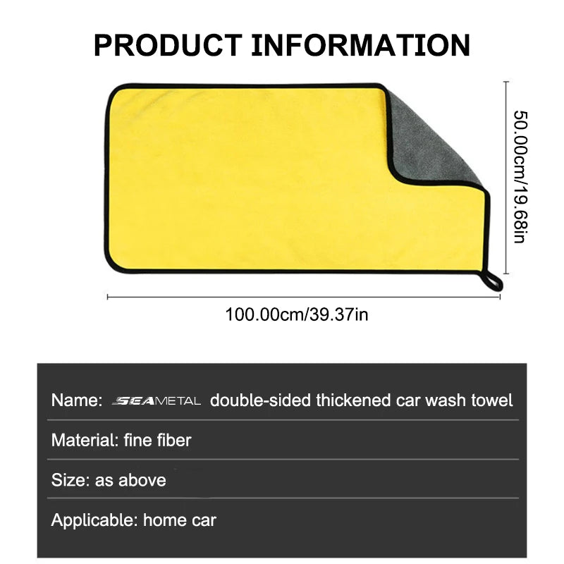 Professional Car Wash Towels - Ultra-Absorbent Non-Shedding Cleaning Set
