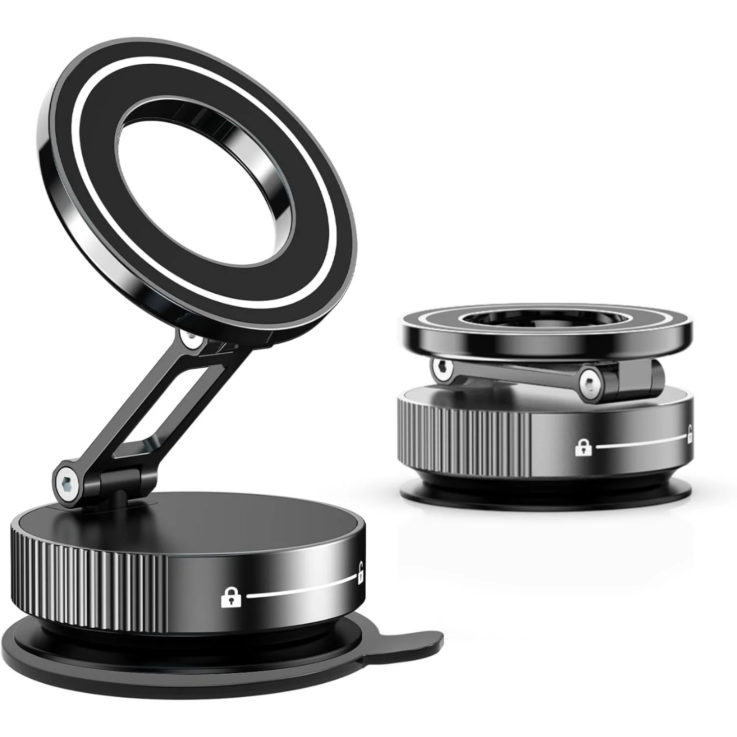 N52 Magnetic Phone Holder - 360° Rotatable with Vacuum Suction Cup