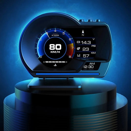 Digital HUD Head-Up Display - OBD2+GPS Car Speedometer with Speed Warning