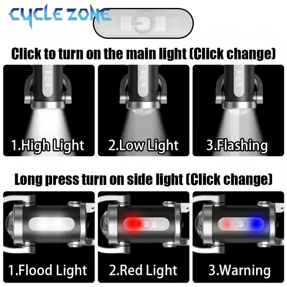 Mini LED Keychain Light - 6-Mode Multifunctional Pocket Work Light with Type-C Charging