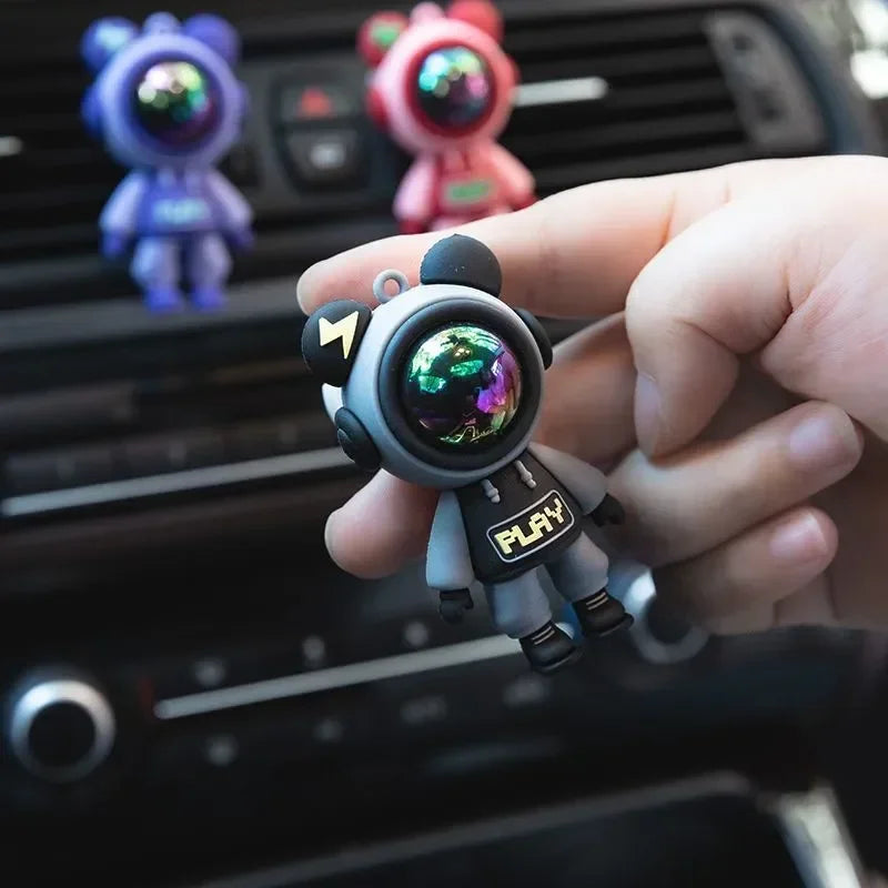 Cartoon Astronaut Car Air Freshener - Cute Vent Clip Decoration with Fragrance